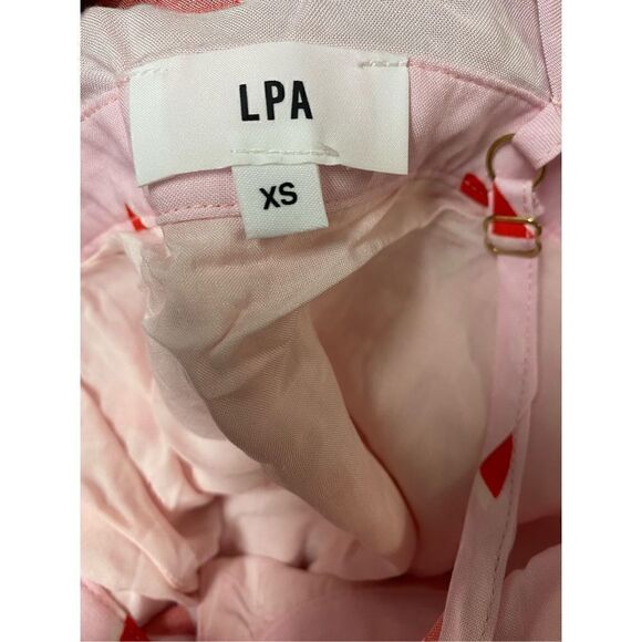 LPA Cold Shoulder Ruffle Wrap Dress Lips Size XS NWOT $188 (5-2) - Picture 6 of 7